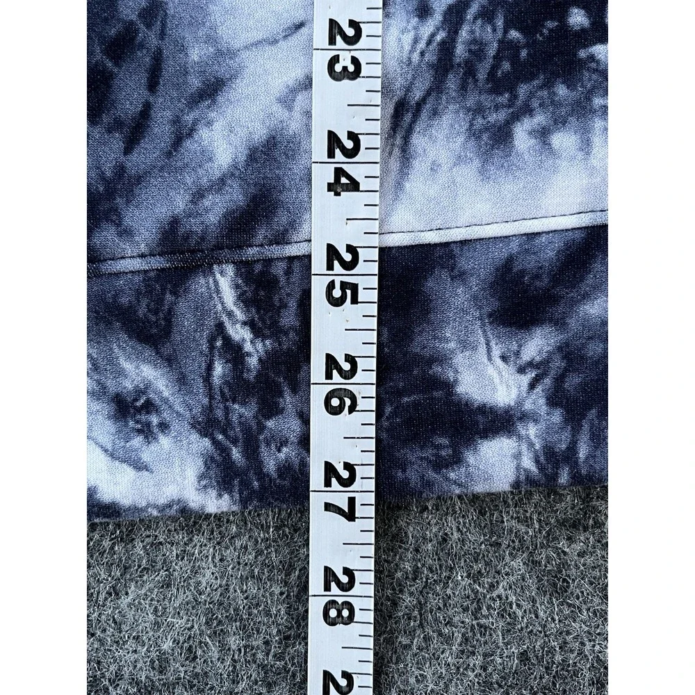 GAIAM Sweatshirt Medium DARK GRAY AND WHITE TIE DYE PRINT SOFT‎ Active Gym